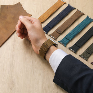 Top Grain Leather Apple Watch Band - Coffee