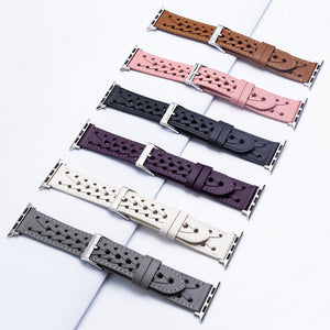 Leather Braided Apple Watch Band - Pink