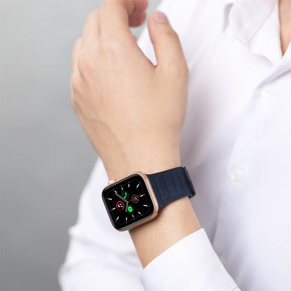 Top Grain Leather Apple Watch Band - Navy