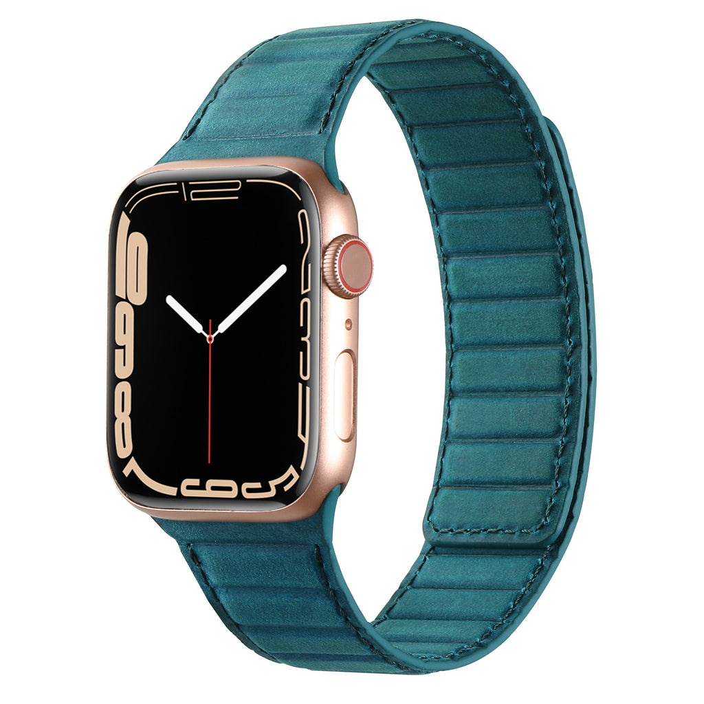 Top Grain Leather Apple Watch Band - Ocean