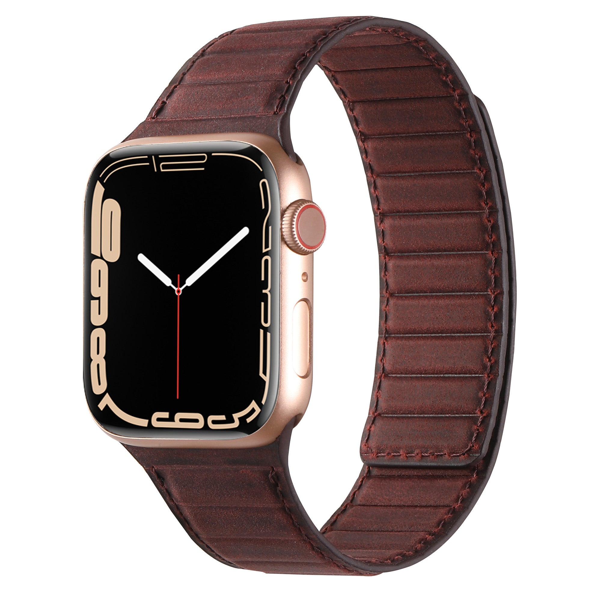 Top Grain Leather Apple Watch Band Plum