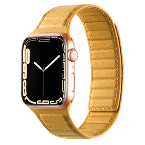 Genuine Leather Apple Watch Band - Striated Caramel